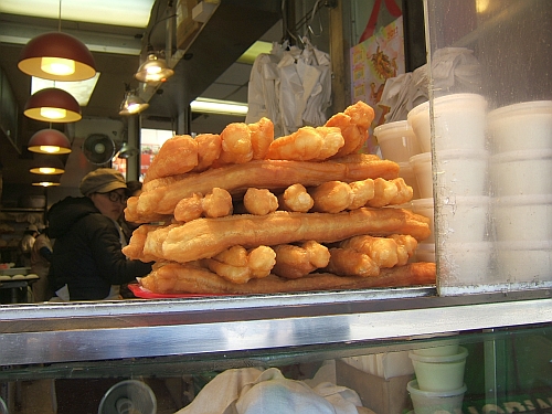 Chinese crullers and soy milk are a favorite breakfast in china and Flushing.