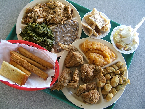 This spread from Bum’s featured some kick-ass collards.