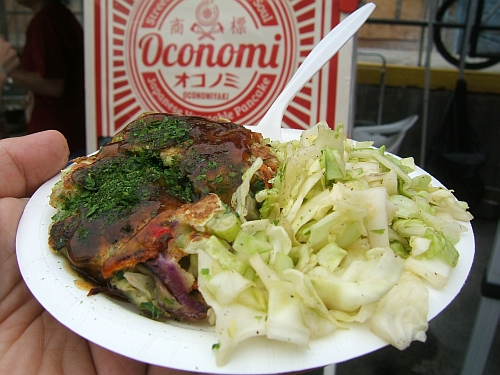 With all those veggies, it’s one of the healthiest things to eat at the Flea.