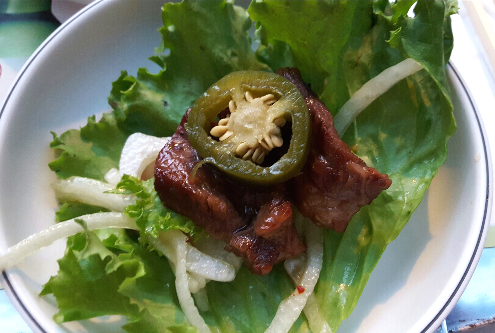 Dress your ssam with pickled jalapeño. 